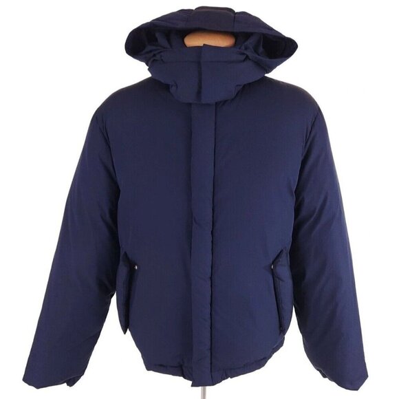 Kenzo Duvet Down Jacket Size L Mens Blue Defect NWT - Picture 2 of 16